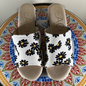 Beach by Matisse Terry Sandals Womens Sz 10 Daisy Floral Platform Sandals Shoes